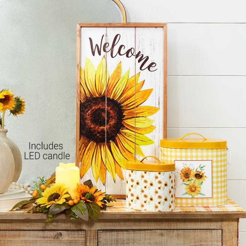 Sunflowers Make Me Happy  |   Decorative Accents Candles & Candleholders Candles & Candleholders