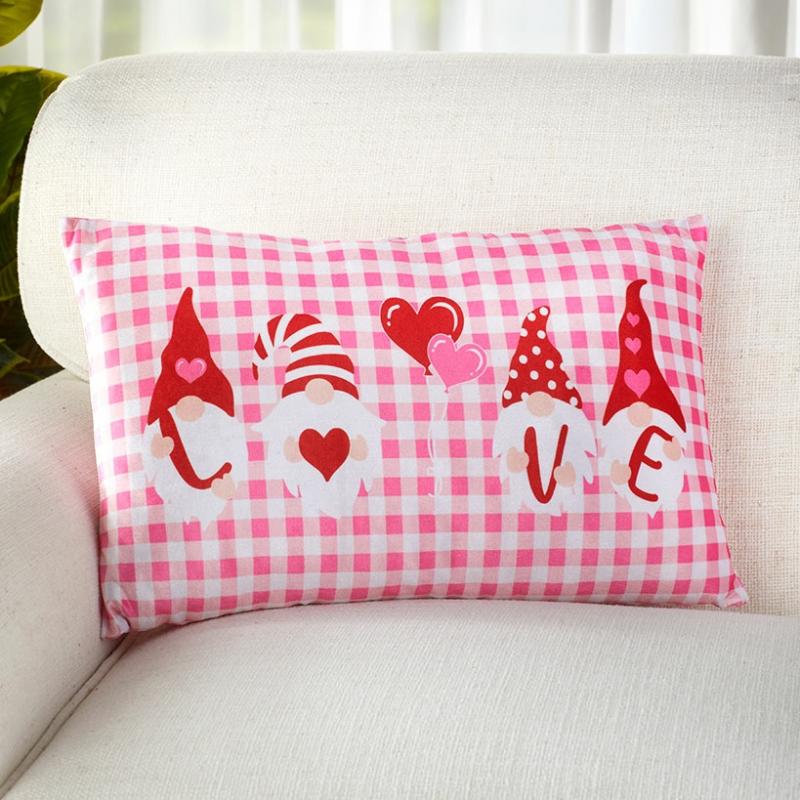 Valentine’s Day Gnome Pillow  |   Throws & Accent Pillows Home Decor Throws & Accent Pillows