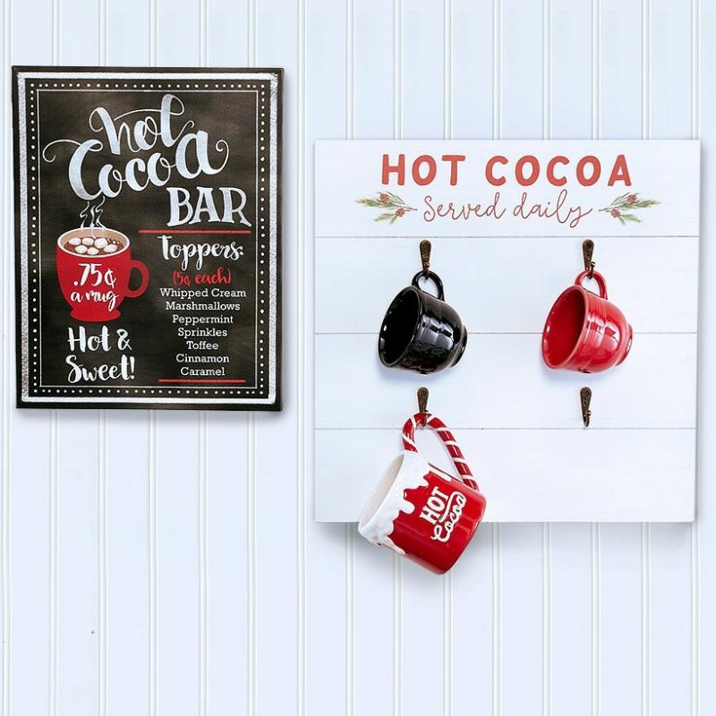 Hot Cocoa Bar Wall Signs  |   Wall Art & Frames Home Decor Black