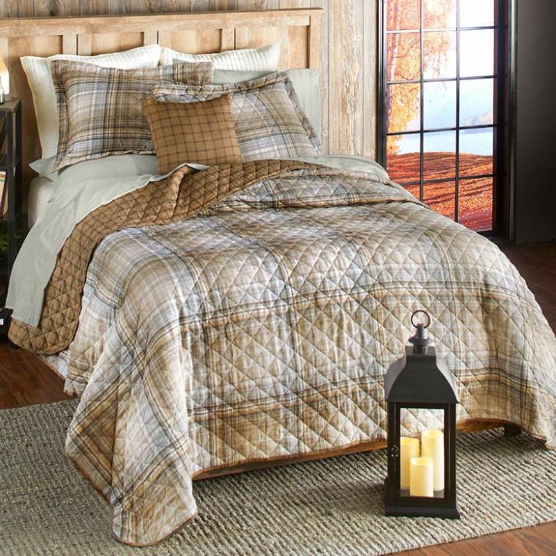 Aspen Plaid Quilted Accent Pillow & Sham  |   Comforters & Quilts Bed & Bath Comforters & Quilts