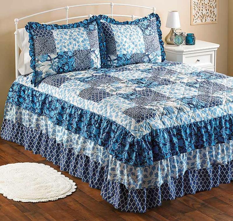 Pomeroy Triple Ruffle Bedspread  |   Comforters & Quilts Bed & Bath Comforters & Quilts