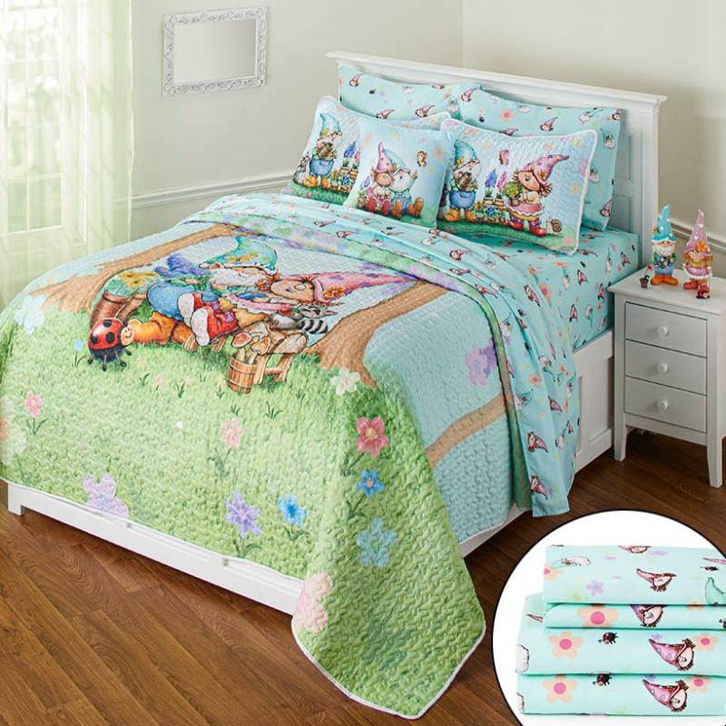 Spring Gnome Bedroom Ensemble  |   Comforters & Quilts Bed & Bath Comforters & Quilts